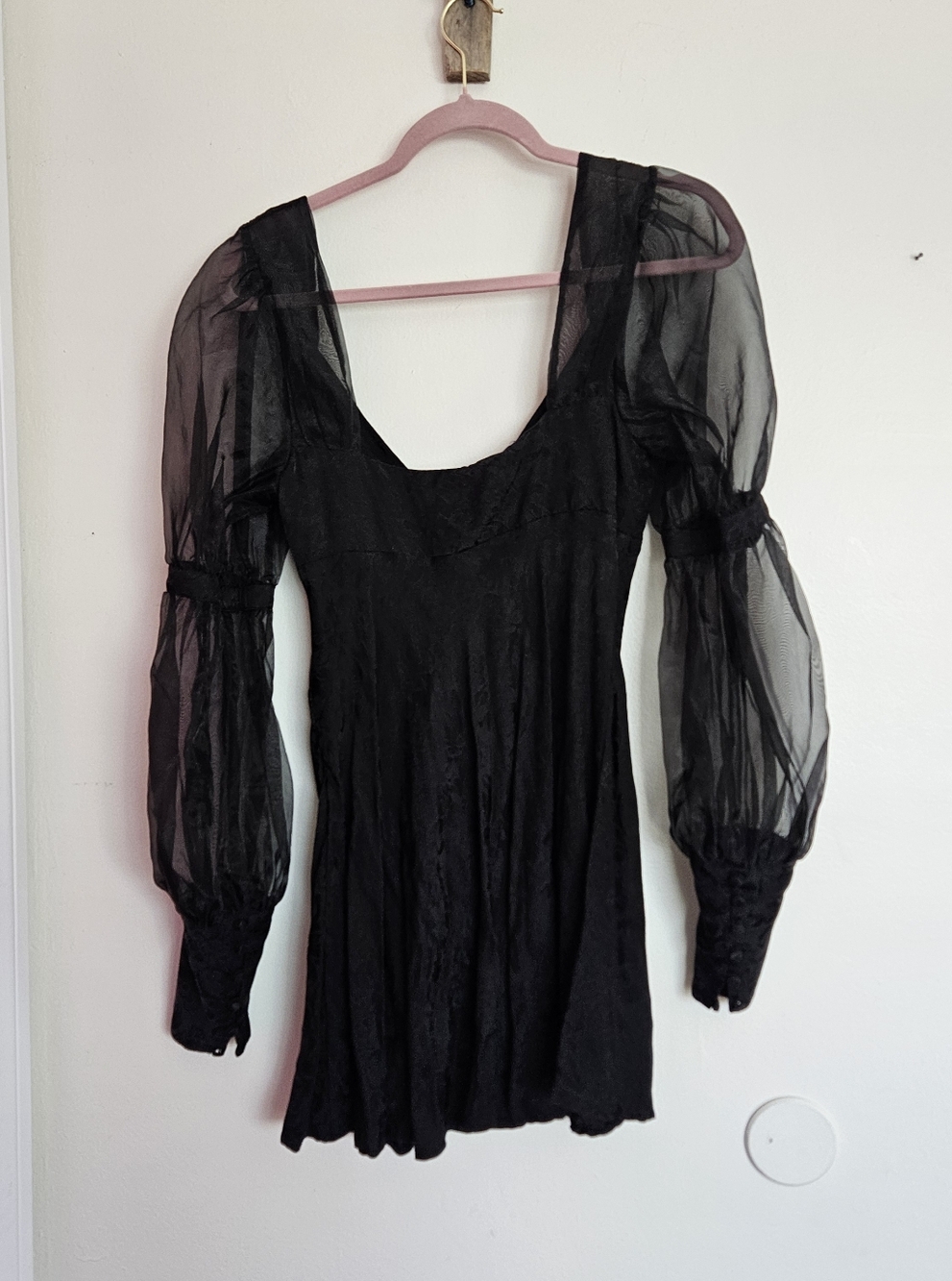 For Love and Lemons Gabrielle Puff Sleeve Dress Size M - Picture 4 of 6